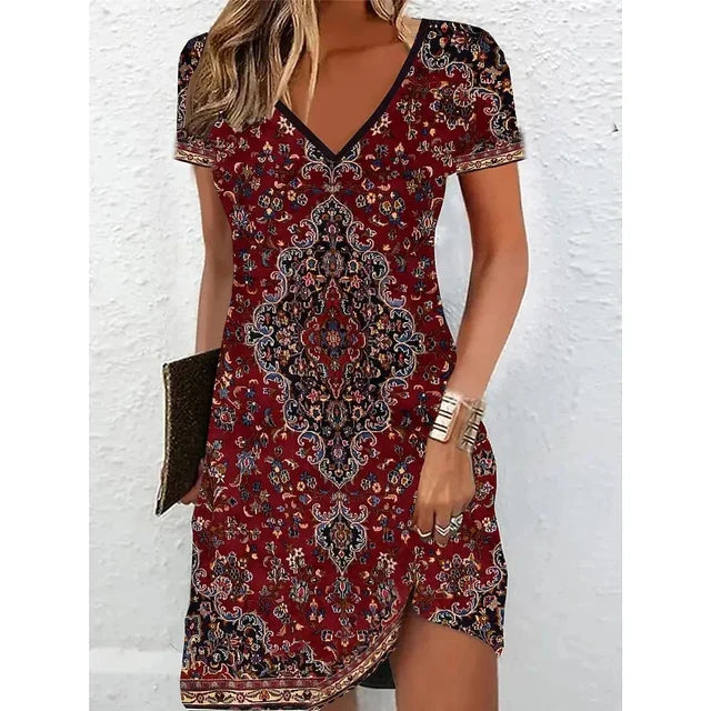 Josette - robe de cocktail beige scintillante Rouge