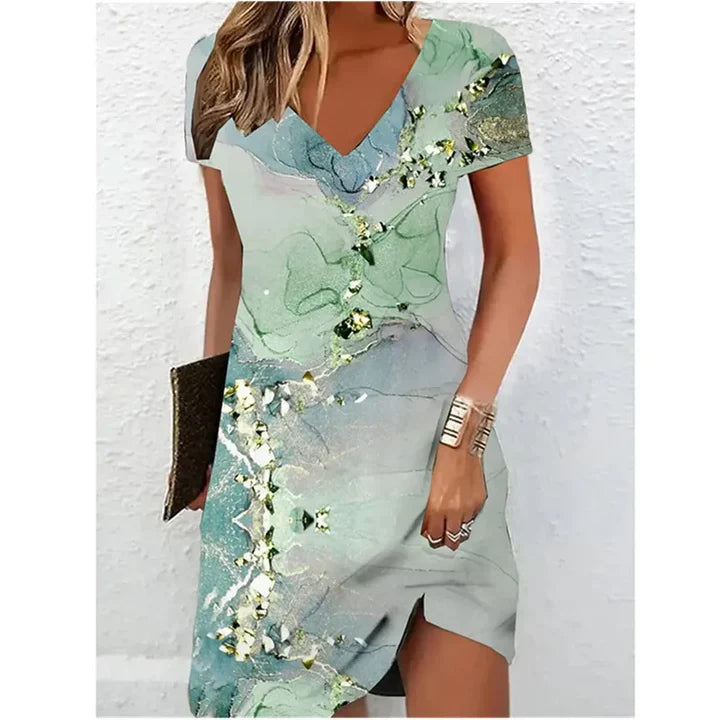 Josette - robe de cocktail beige scintillante Vert profond