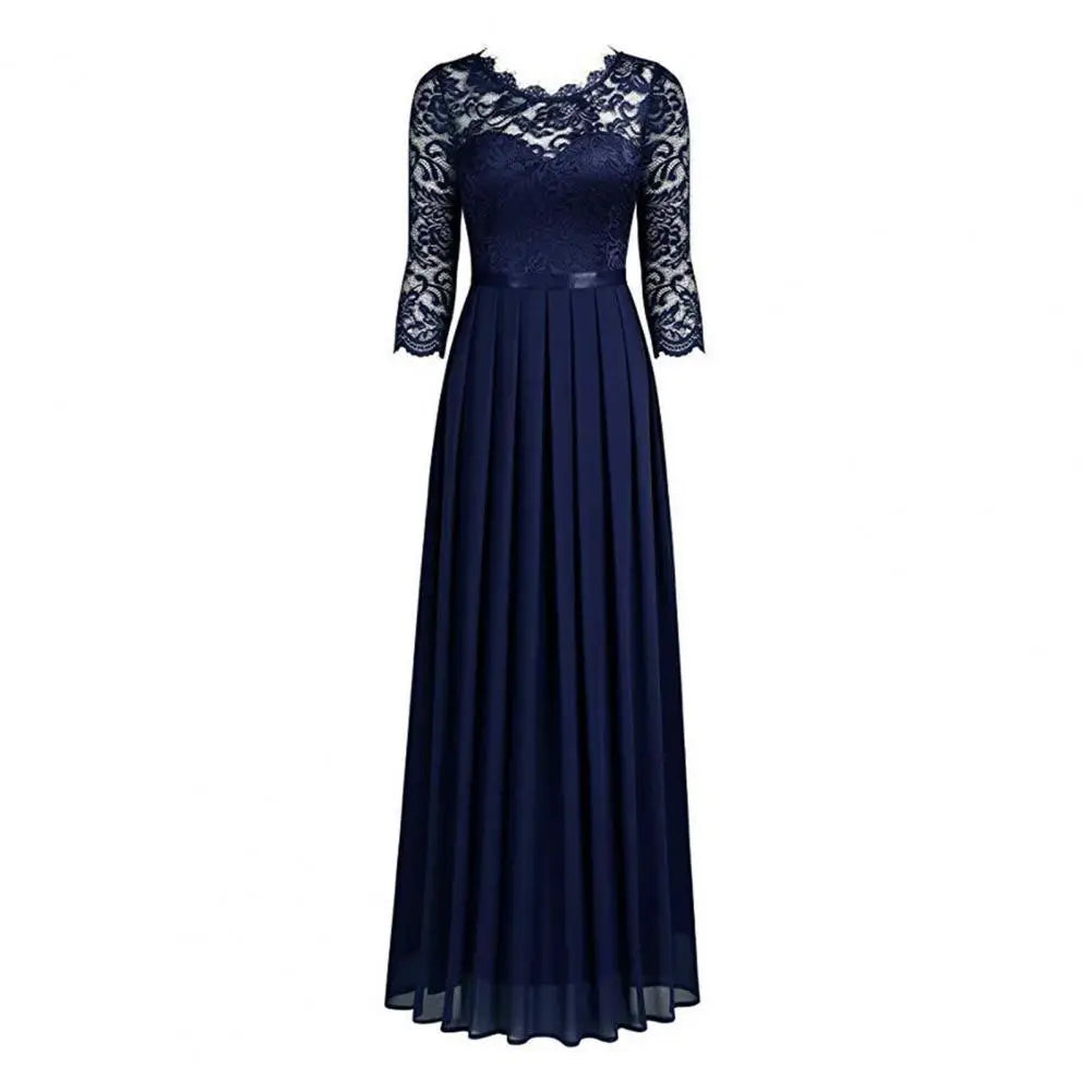 Judith - Robe de soirée élégance rubis Bleu marine