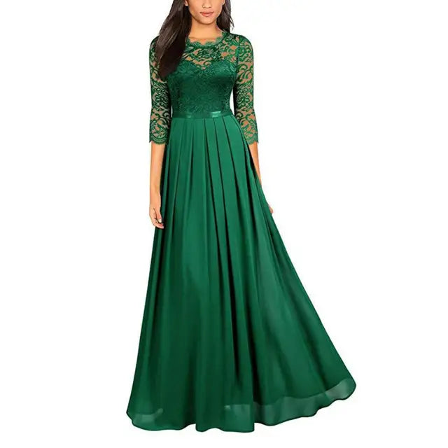 Judith - Robe de soirée élégance rubis Vert