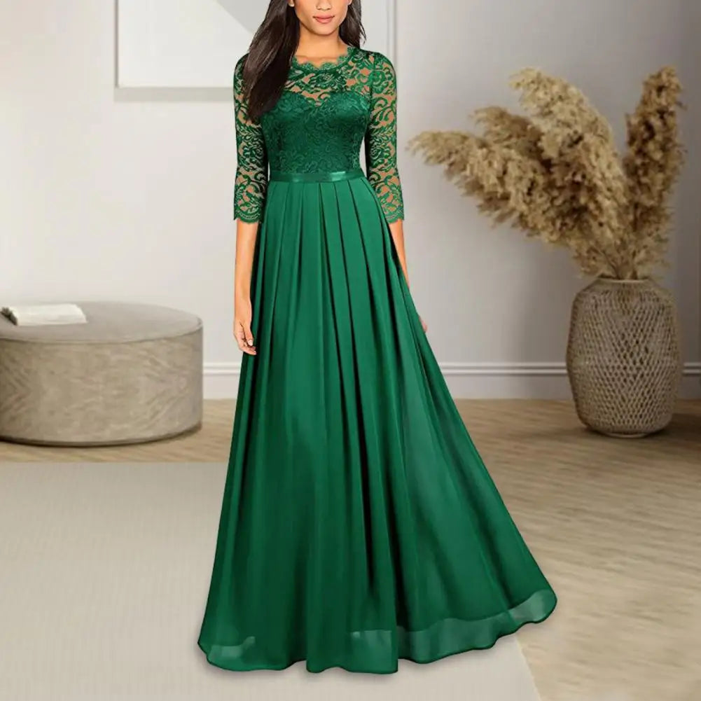 Judith - Robe de soirée élégance rubis Vert 2
