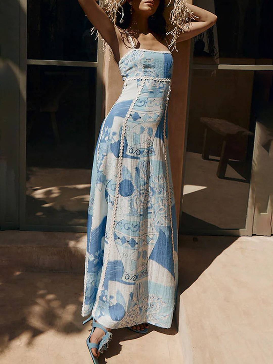 Juliette – Robe Longue Fleurie Dos Nu Décontractée Femme 2