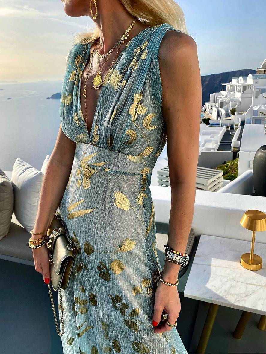 Justine – Robe Longue Pailletée Sans Manches Soirée Femme 9