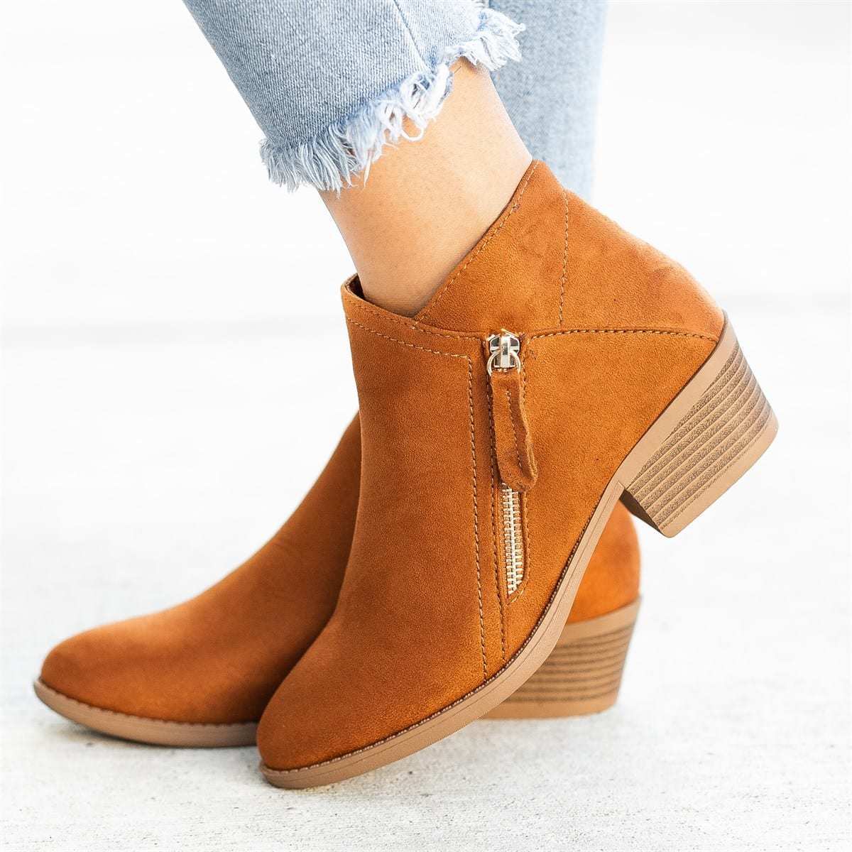 Kahina - Bottines chics en coton respirant pour femmes Marron