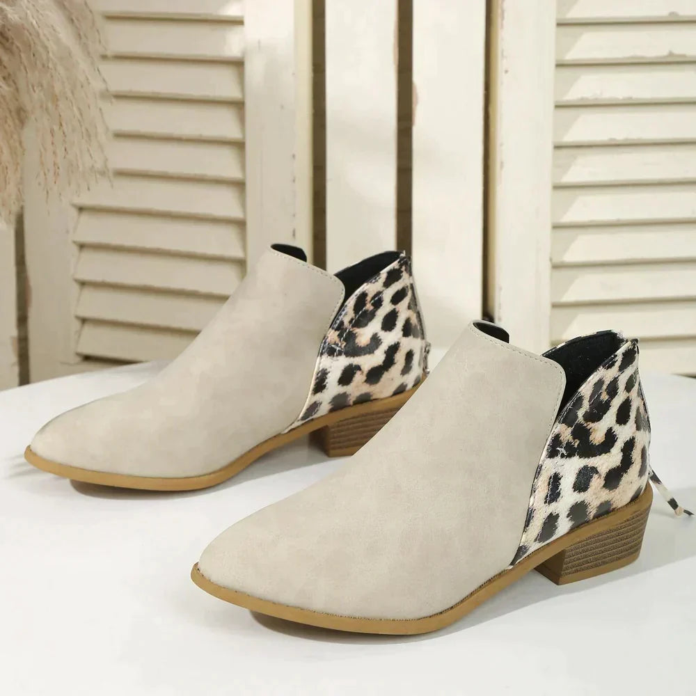 Kamilah - Bottines rétro pour femmes Blanc