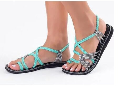 Karima - Sandales grecques colorées pour femmes Turkish