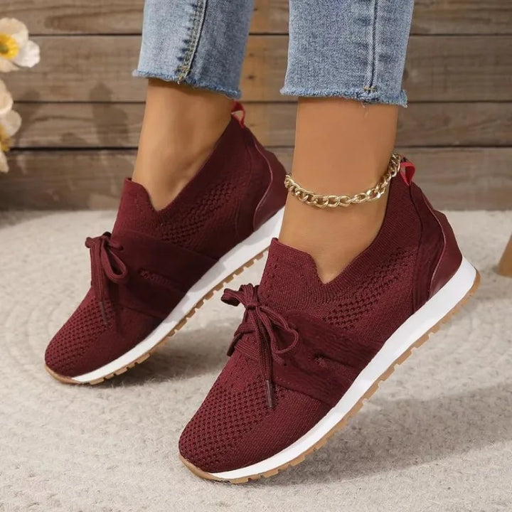 Karolina - Baskets Tendance pour Femmes Rouge