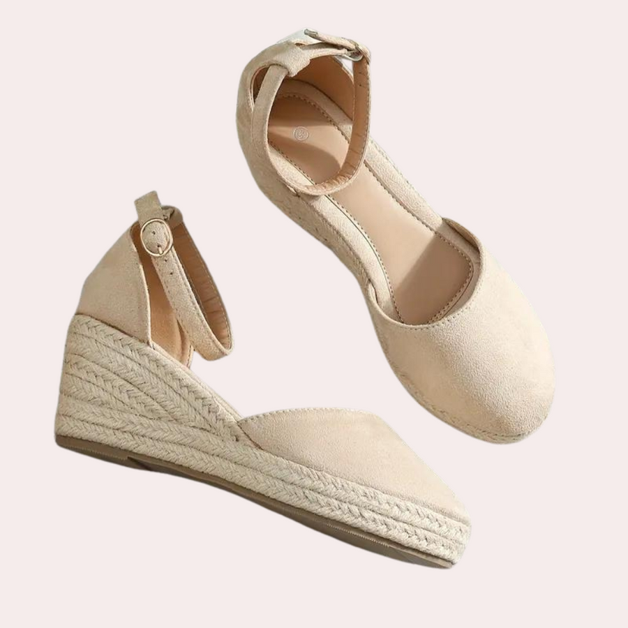 Kassy - Sandales Compensées Chic et Confort pour une Allure Élancée Apricot 2