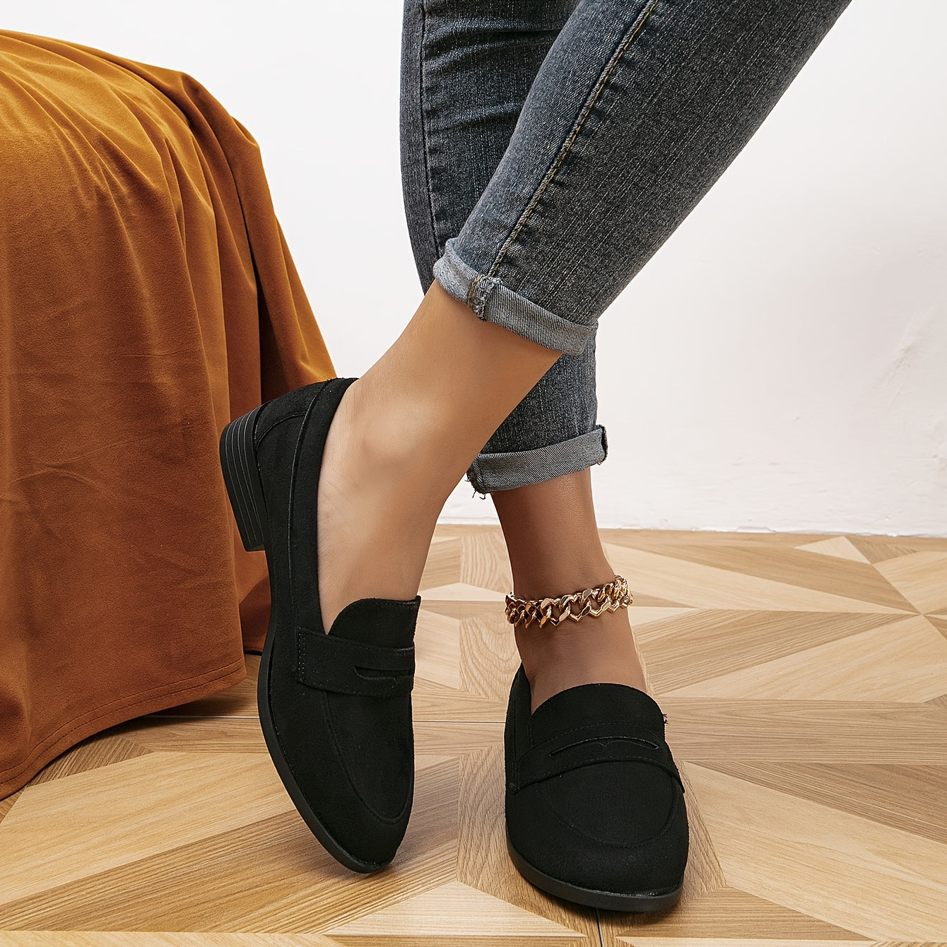 Kaya - Mocassins en daim Noir 3