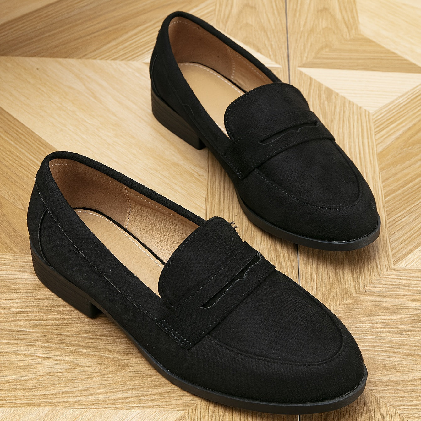 Kaya - Mocassins en daim Noir4