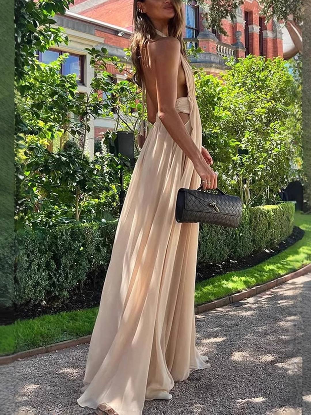 Kelly – Robe Longue Dos Nu Sans Manches Mariage Soirée 8