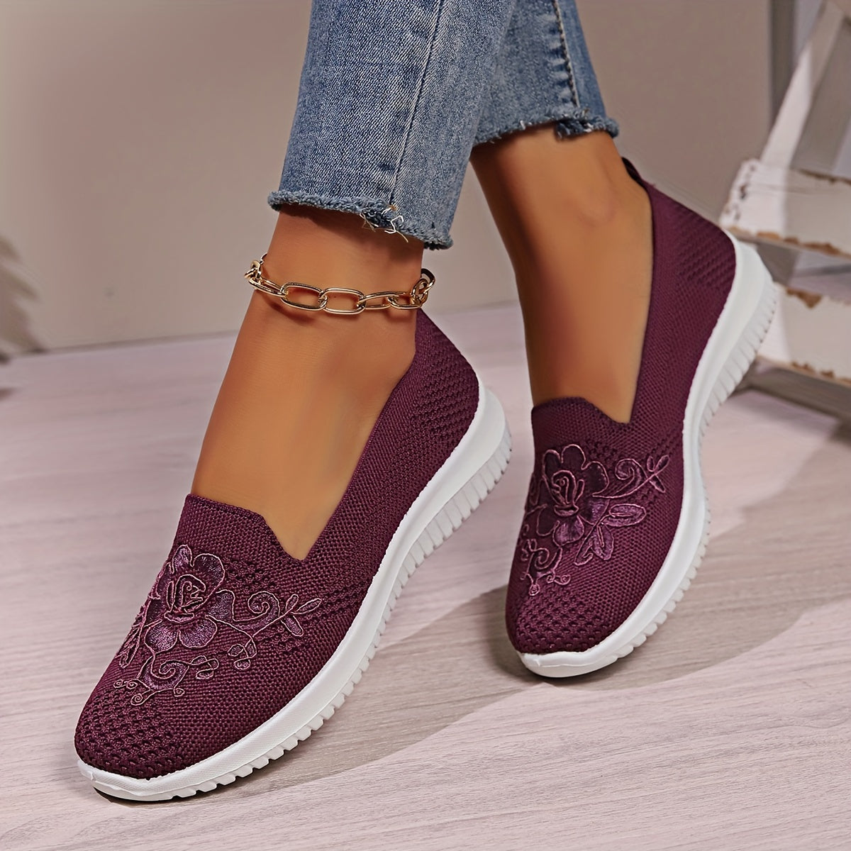 Klara - Mocassins en maille respirante Lila