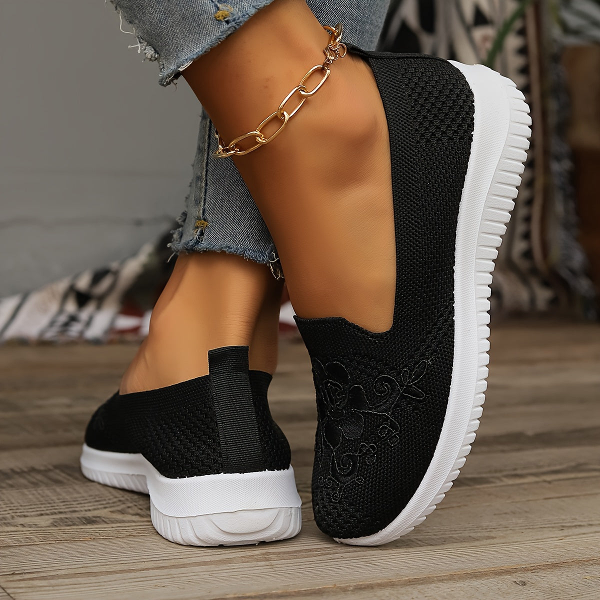 Klara - Mocassins en maille respirante Noir 3
