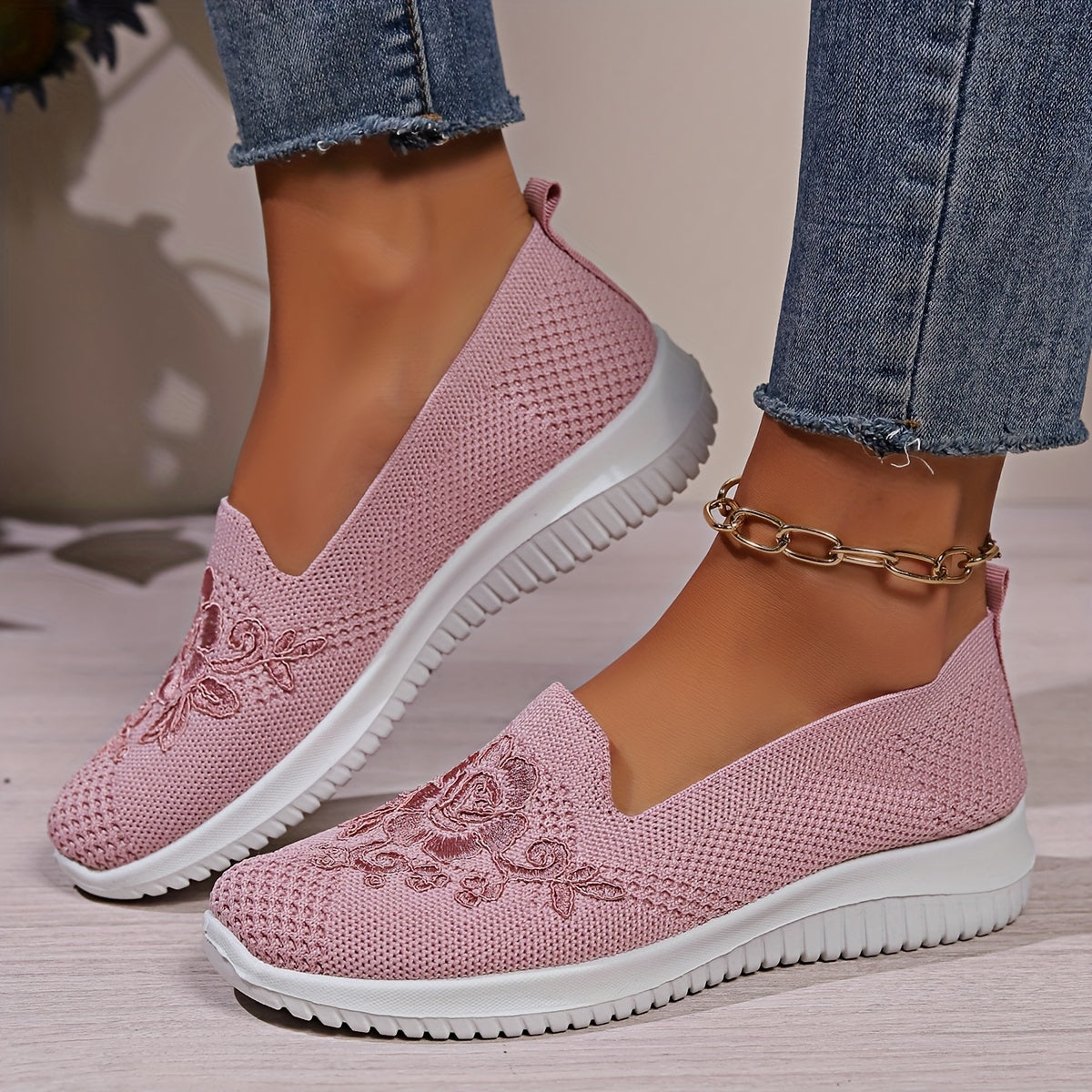 Klara - Mocassins en maille respirante Rose 2