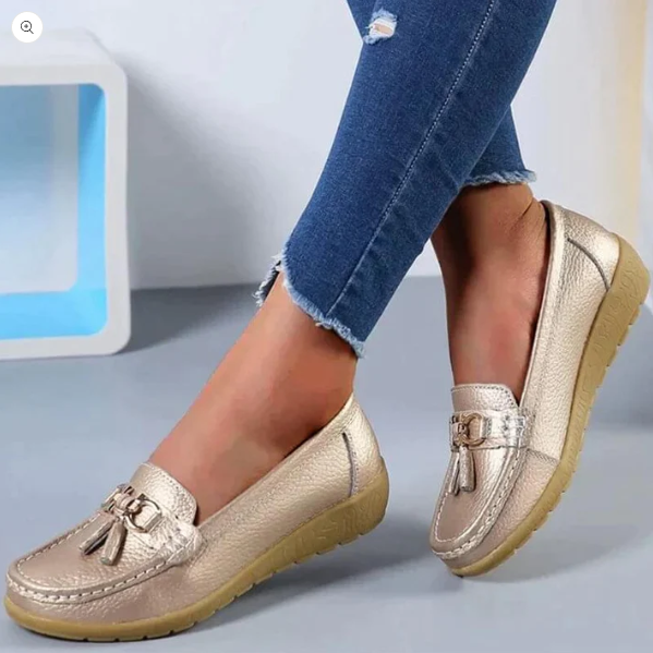 Koralie - Chaussures orthopédiques en cuir Argent