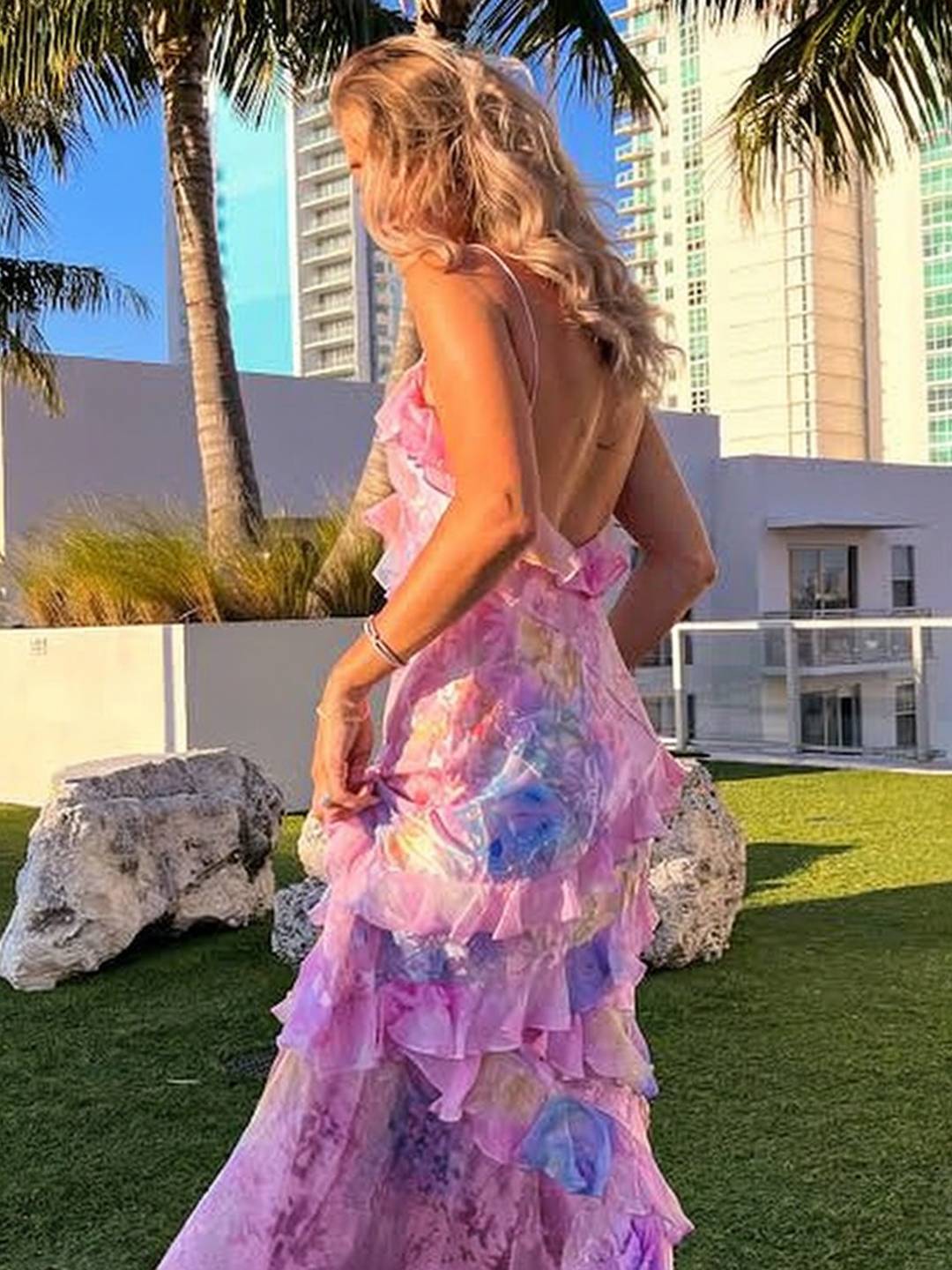 Kristelle – Robe Longue Fleurie Volantée Été Plage Femme 5