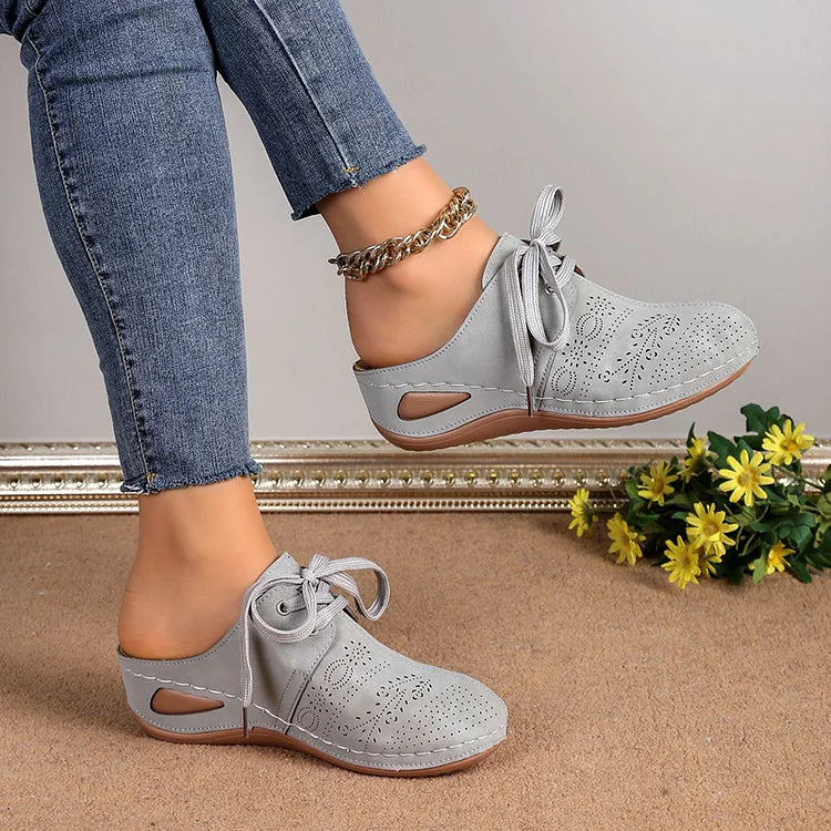 Kristina - Chaussures Élevées Chic Gris Clair 2
