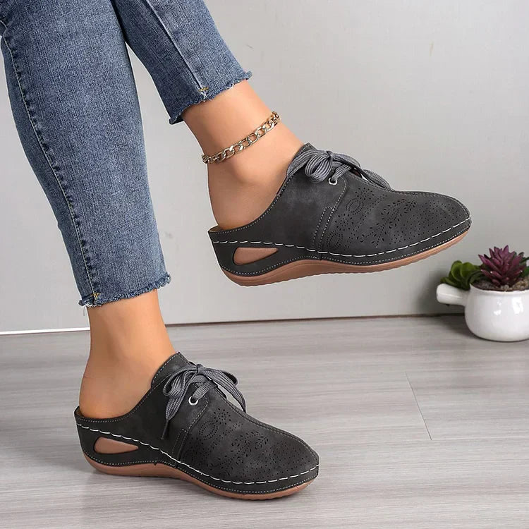 Kristina - Chaussures Élevées Chic Gris fonce