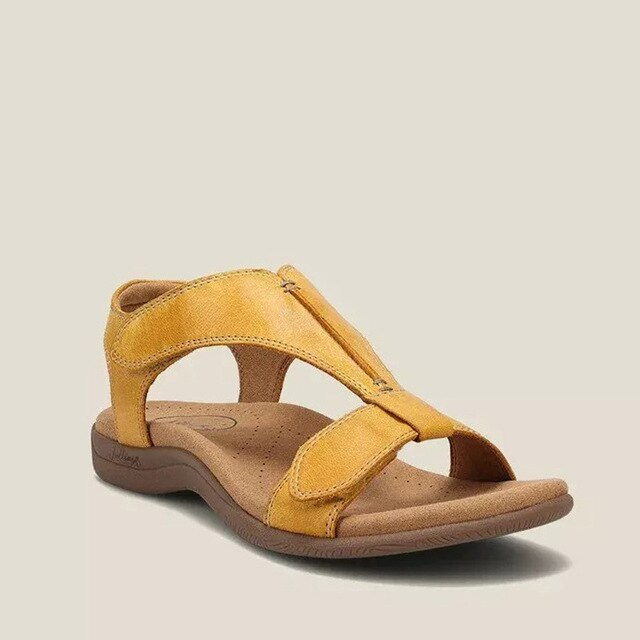 Krystel - Sandales Orthopédiques Femme Légères et Élégantes pour l’Été Jaune