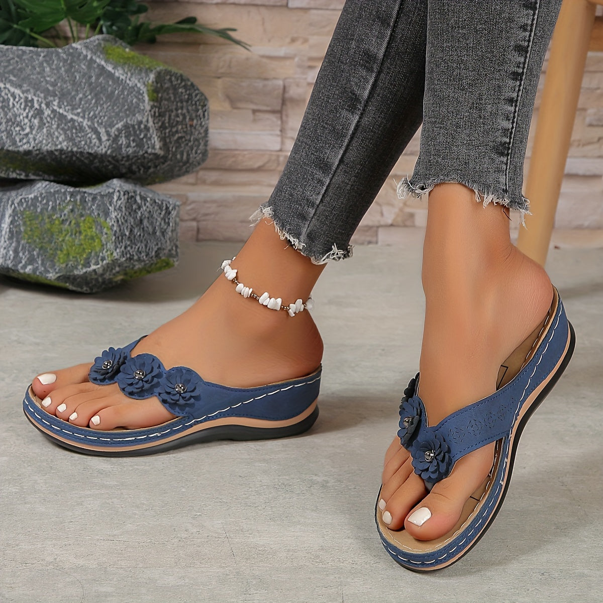 Kyana - Sandales orthopédiques Bleu Marrine 2