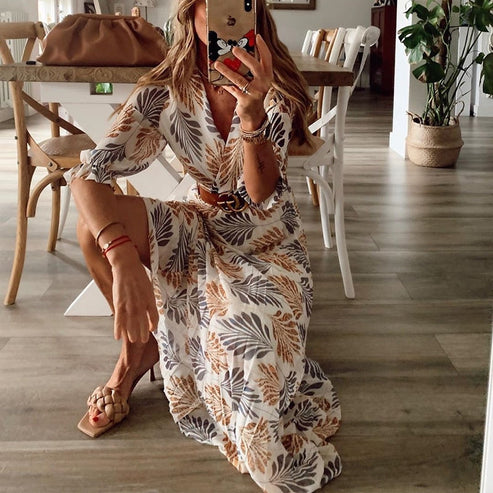 Léa - Robe confortable Blanc 2