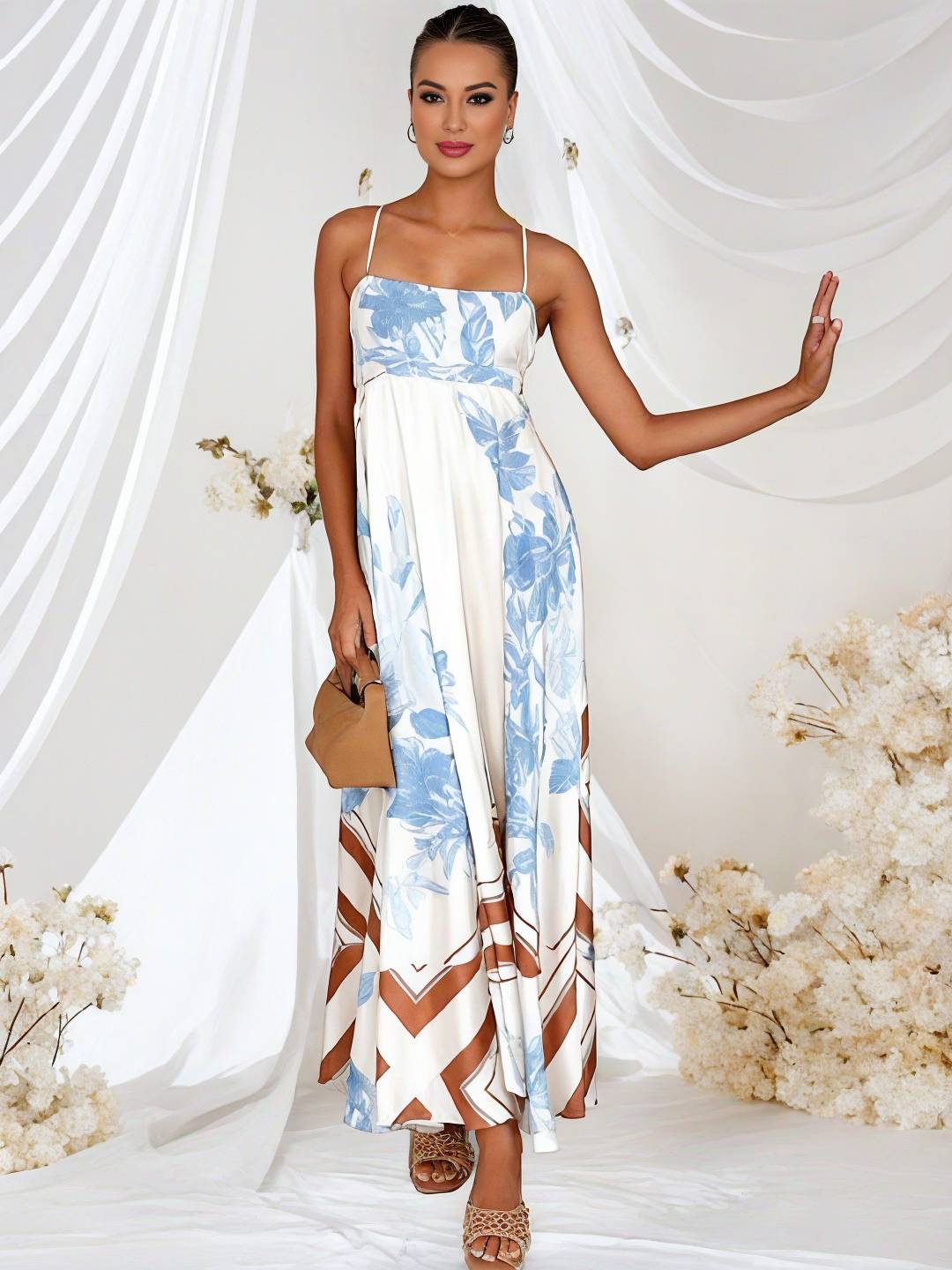 Léonie – Robe Longue Fleurie Dos Nu Bohème Plage 2