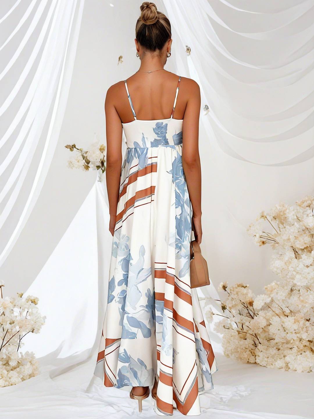 Léonie – Robe Longue Fleurie Dos Nu Bohème Plage 4