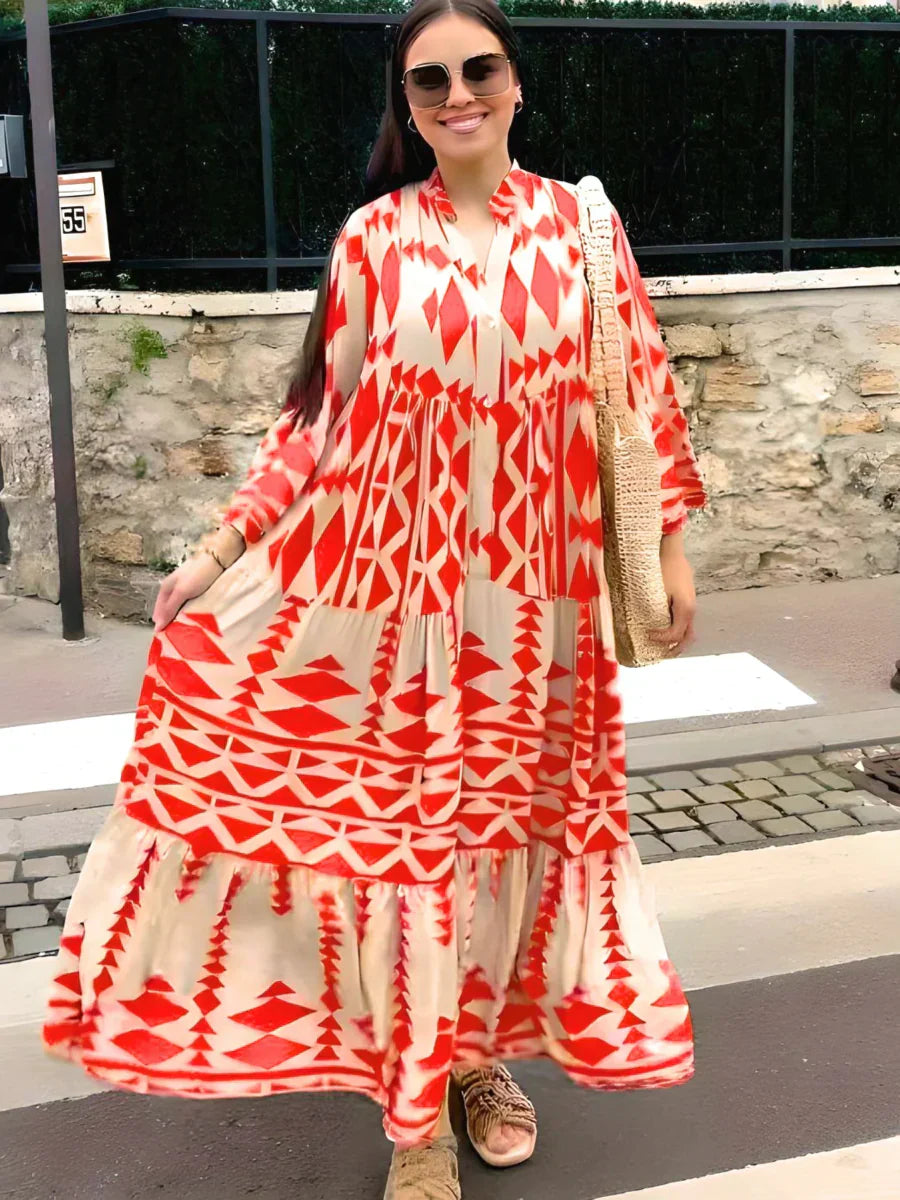 Lauréna - Robe Maxi Royale Orange