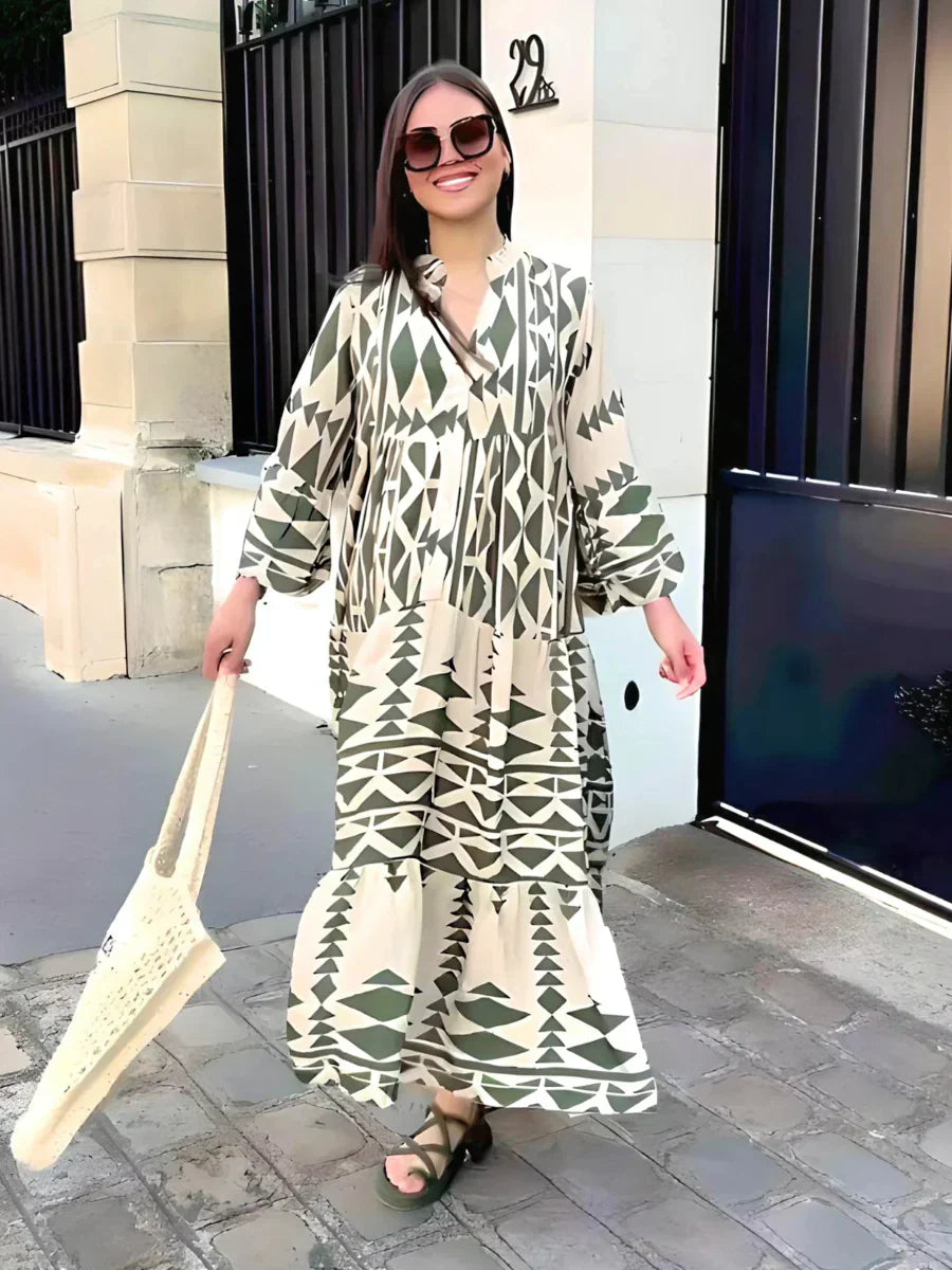 Lauréna - Robe Maxi Royale Vert