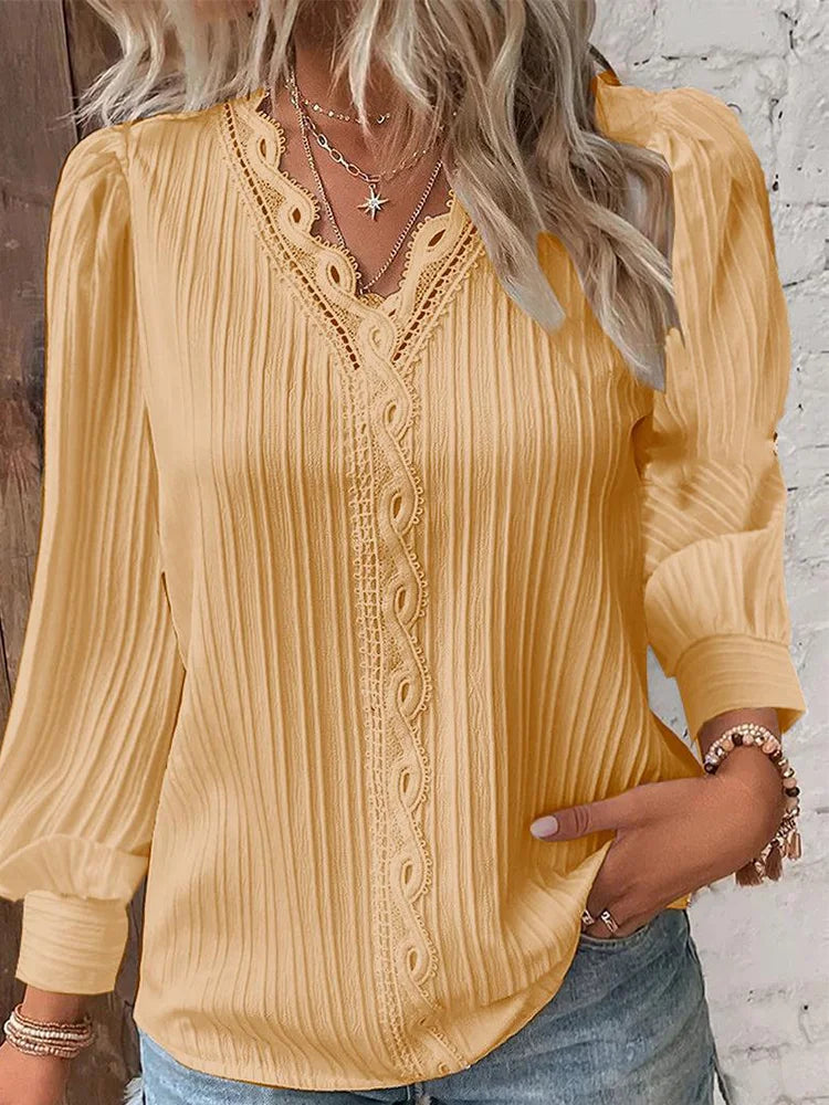 Laurah - Blouse Oversize Avec Allure Mode Or
