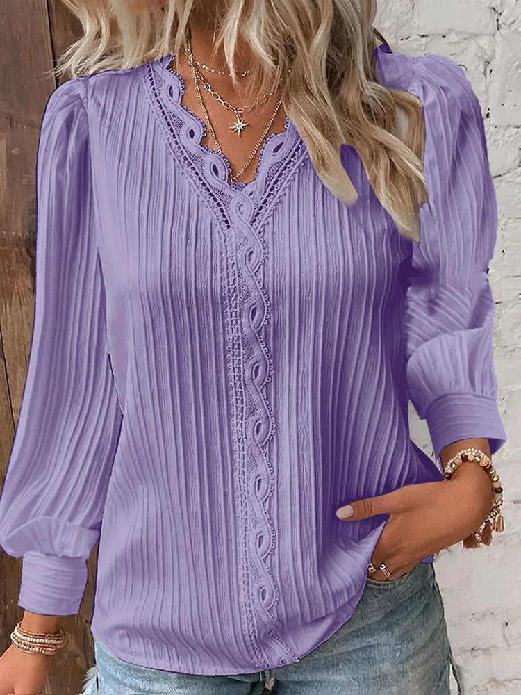 Laurah - Blouse Oversize Avec Allure Mode Violet