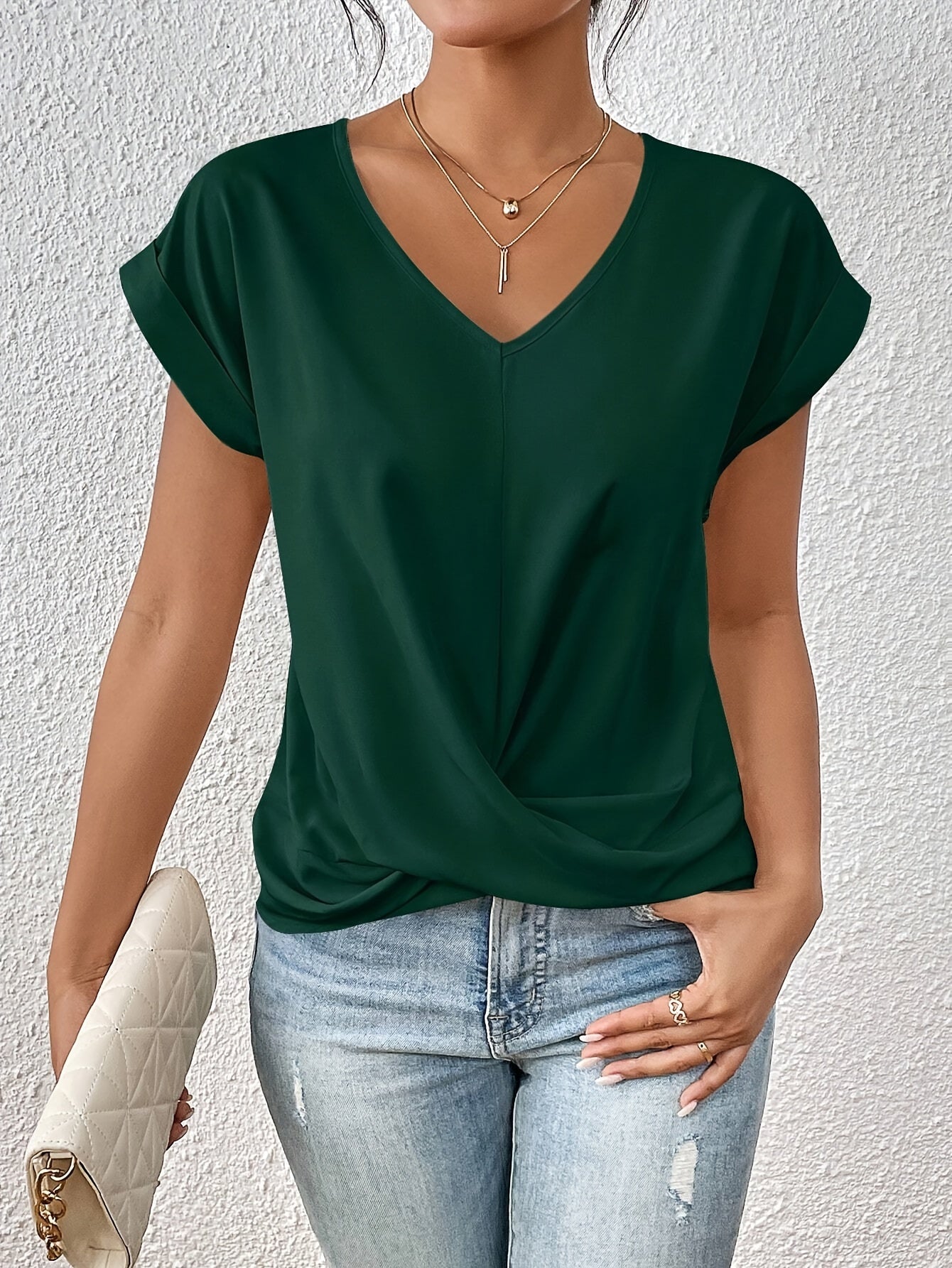 Laurianne - Décontracté Chemise Pour Femmes Vert
