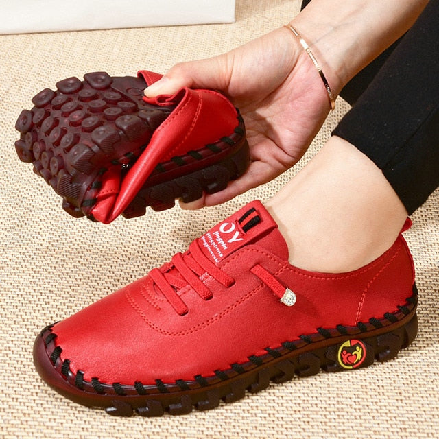 Laurine - Chaussures orthopédiques premium pour femmes pour le confort Rouge