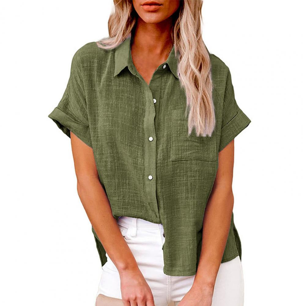Liana - Blouse Longue Avec Tombé Chic Vert