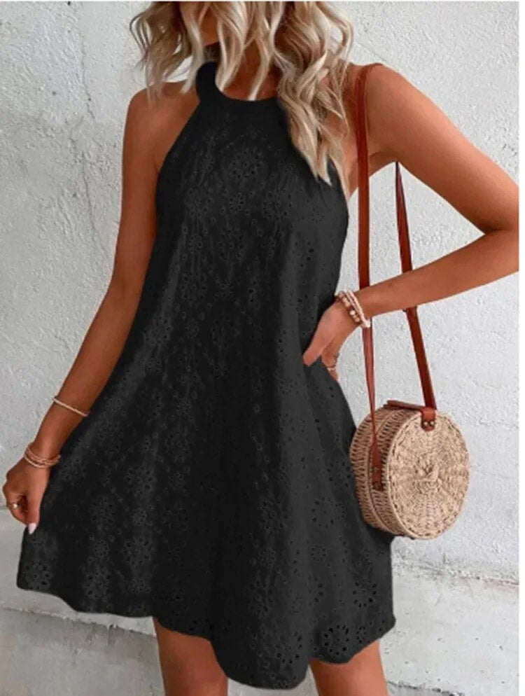 Livia - Mini-robe tendance et décontractée pour un style effortless Noir