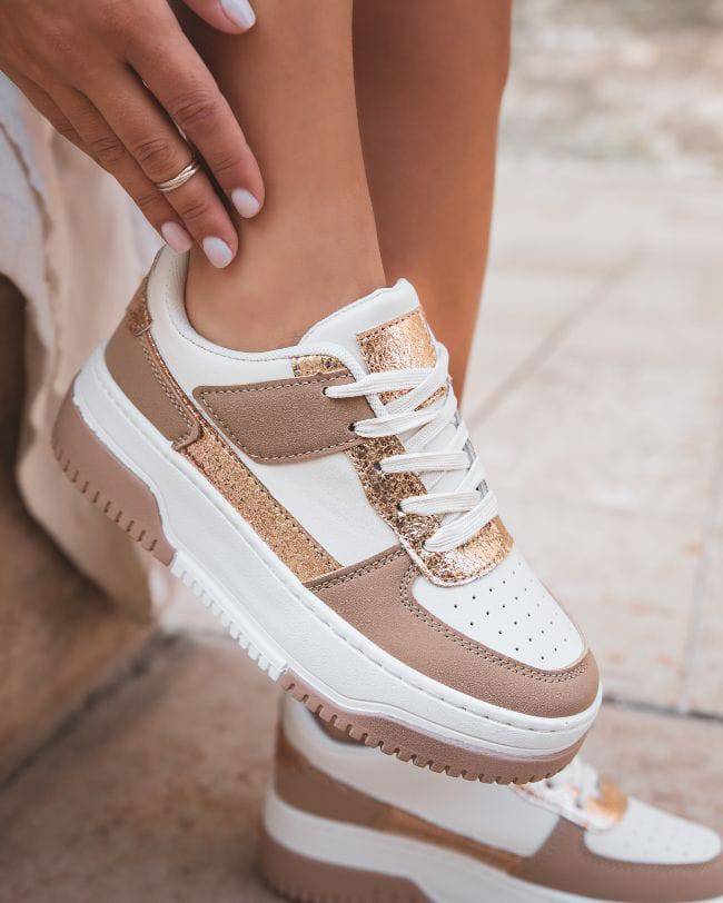 Margaux – Baskets Femme Taupe à Lacets Confortables 3