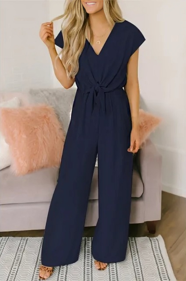 Rachel – Combinaison Femme Noire Coupe Aérée Décontractée 4