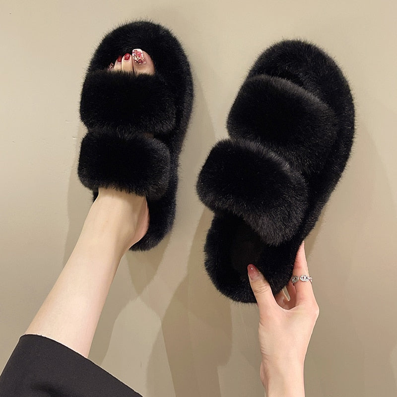 Bruna - Pantoufles moelleuses à la mode