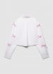 Crop shirt with bow appliqués Optical white