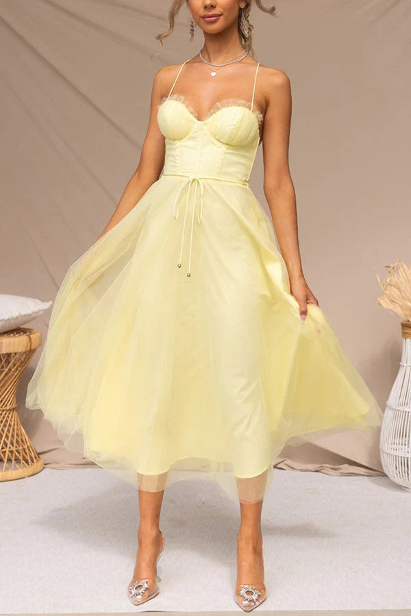 Verena - Une robe maxi de conte de fées Jaune