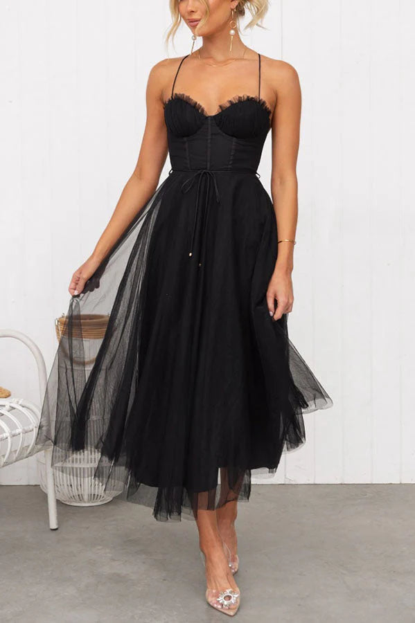 Verena - Une robe maxi de conte de fées Noir