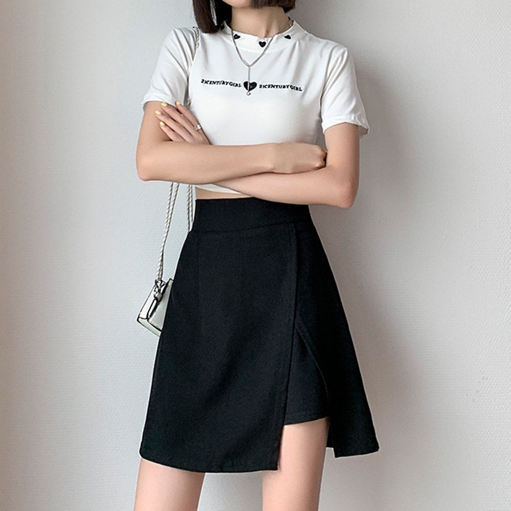 Élina – Jupe Mini Femme Portefeuille Asymétrique Moderne 3
