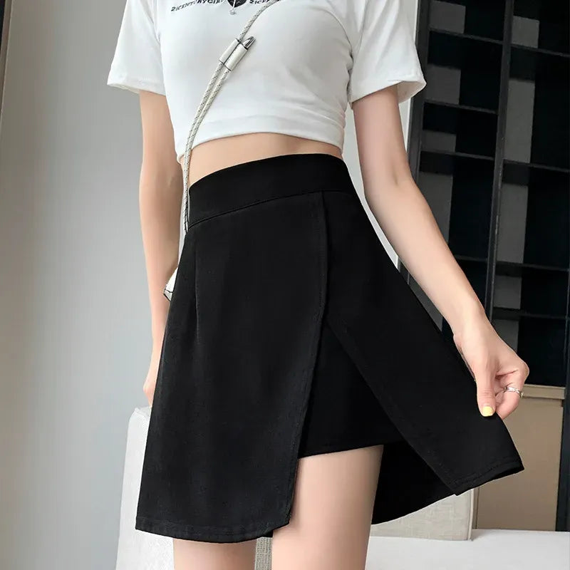 Élina – Jupe Mini Femme Portefeuille Asymétrique Moderne 4