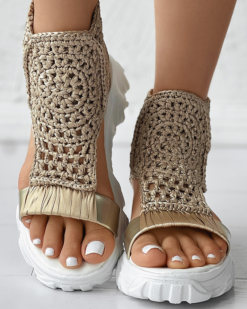 Élise – Sandales Femme Souples en Maille Confort Extensible 4