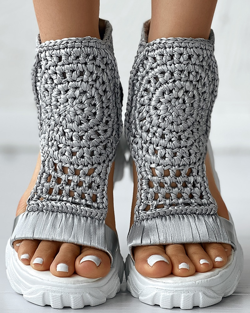 Élise – Sandales Femme Souples en Maille Confort Extensible 6