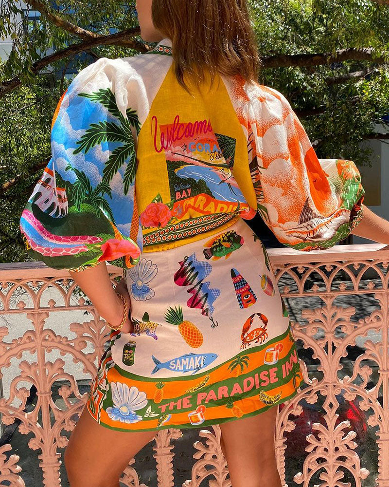 Énora - Robe d'été élégante Multicolore 1