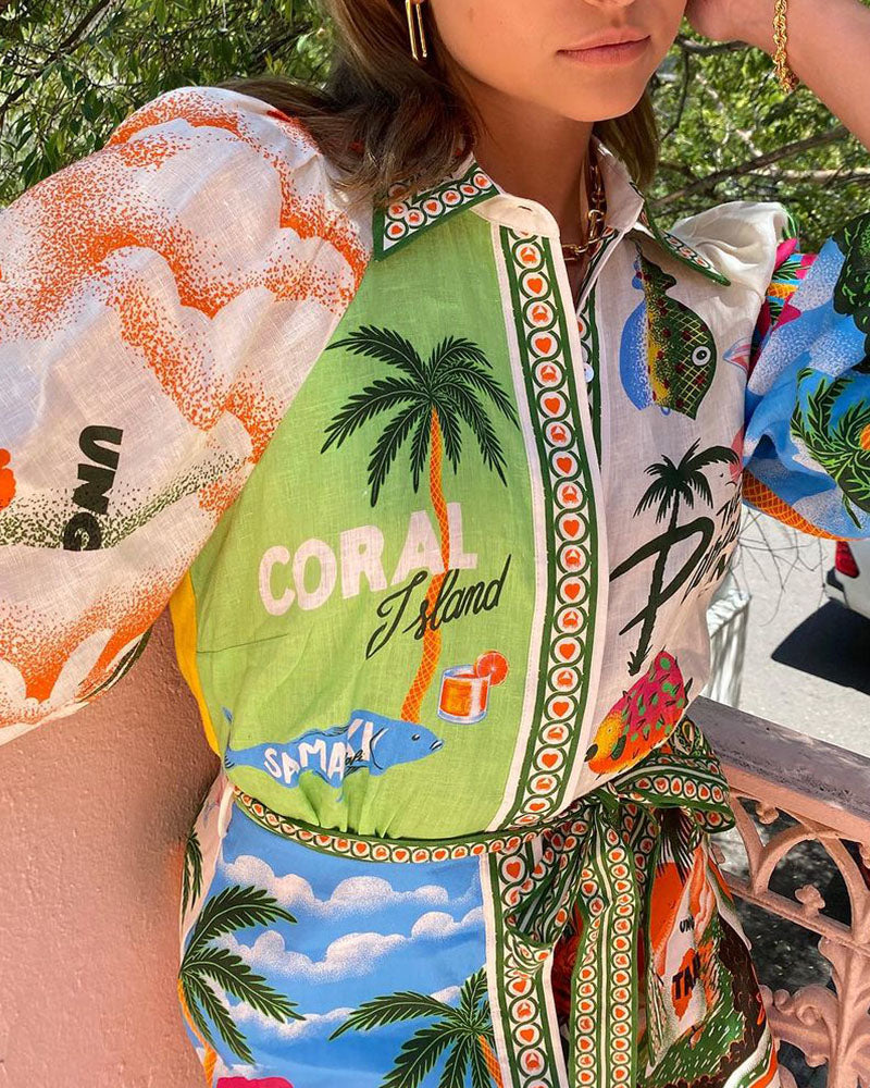 Énora - Robe d'été élégante Multicolore 4