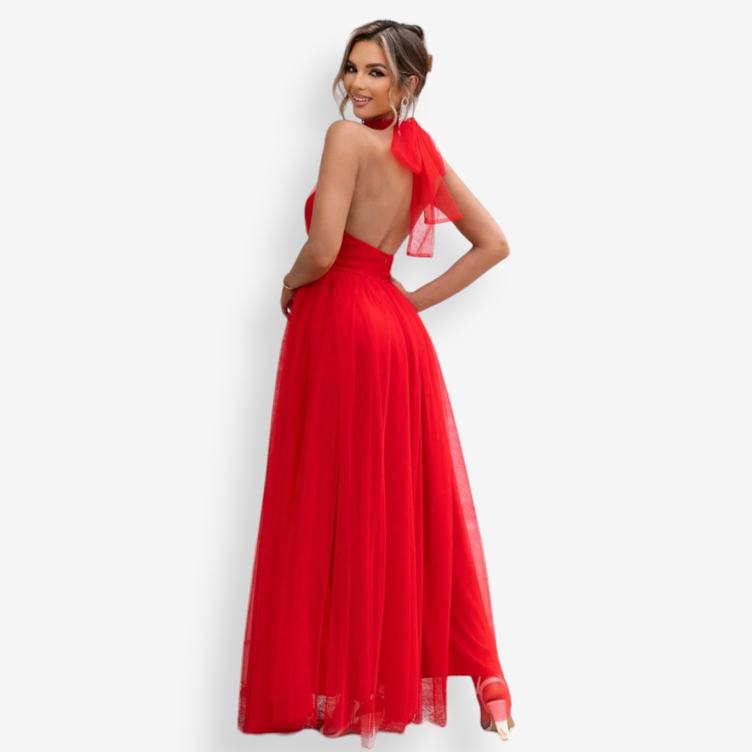 Évangéline - Robe de princesse élégante Rouge 1