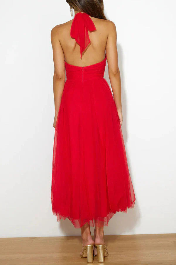 Évangéline - Robe de princesse élégante Rouge 2