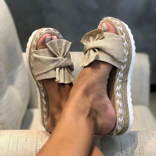 Alizée - Sandales orthopédiques avec nœud papillon Kaki